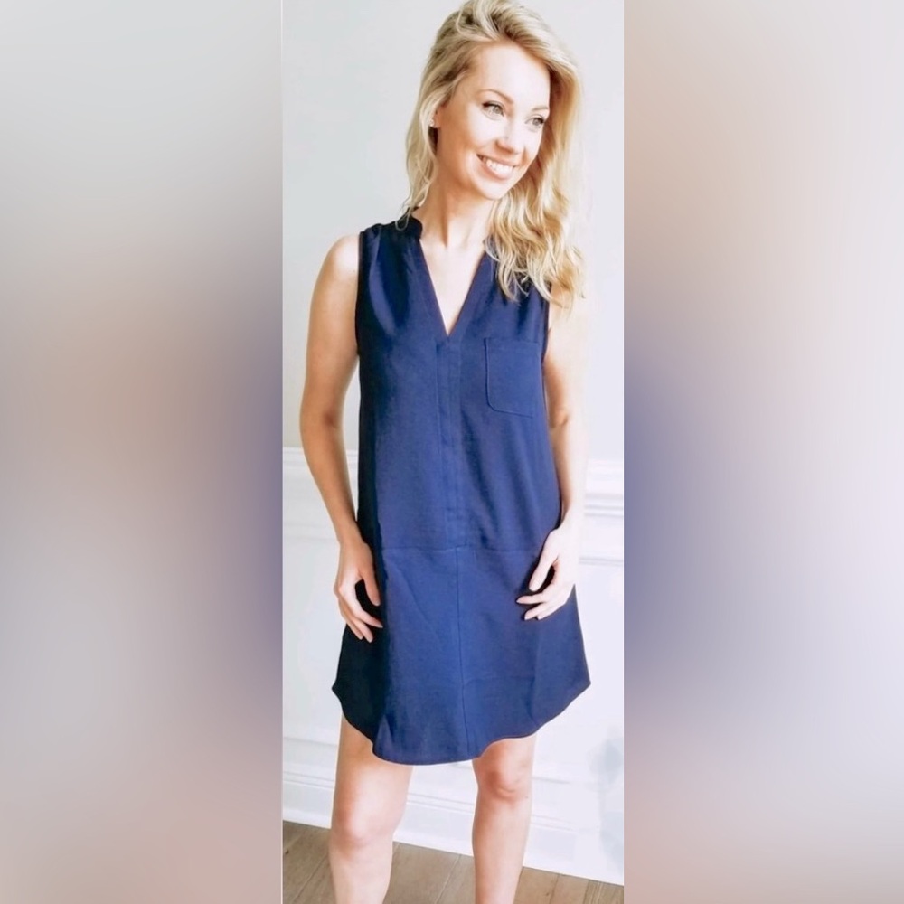 Lush Shift Dress, Blue, Medium, NWOT